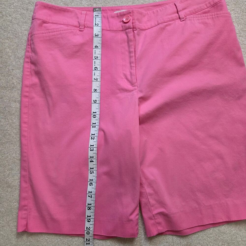 Talbots Size 12 Pink Chino Bermuda Shorts High Rise - Picture 10 of 12